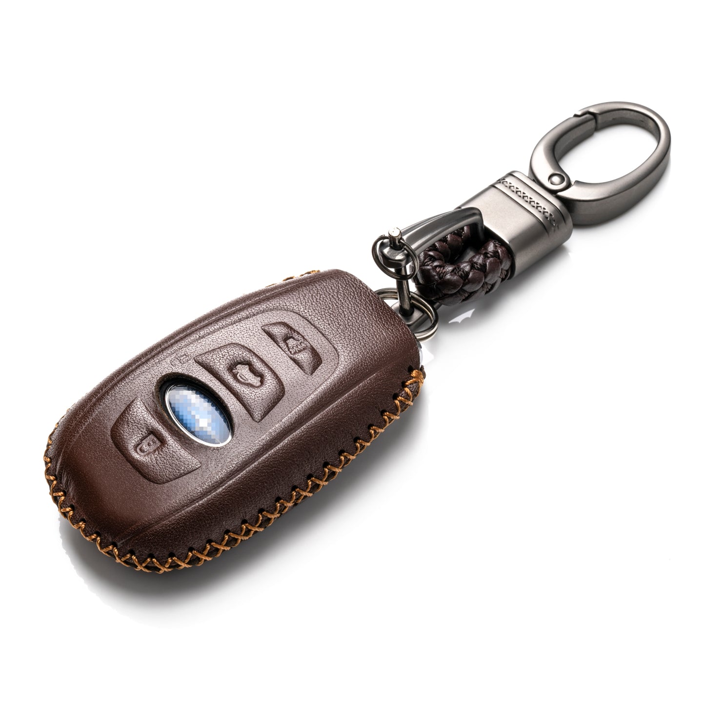 Vitodeco 4-Button Leather Smart Key Fob Case Cover Compatible with Subaru Forester, Impreza, Outback, WRX, BRZ, XV Crosstrek, Ascent, Solterra 2014 - 2024