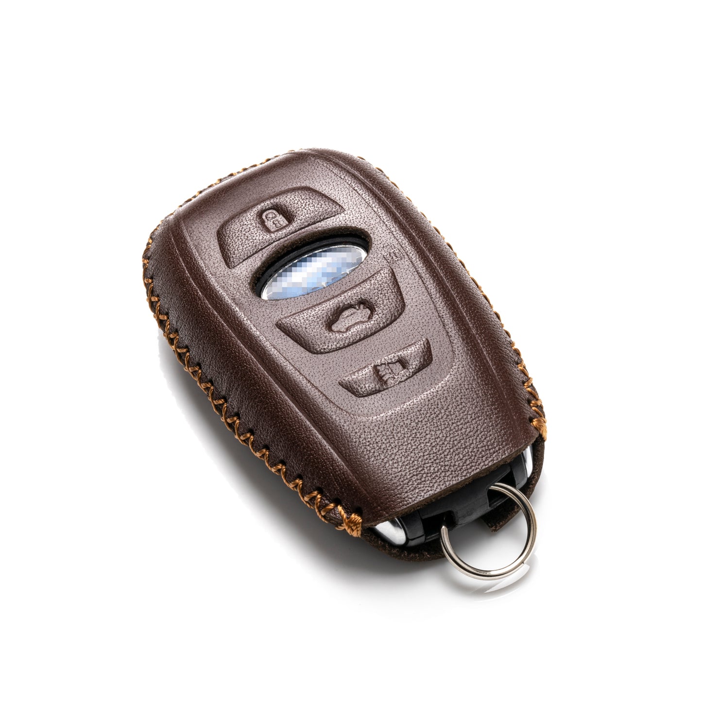 Vitodeco 4-Button Leather Smart Key Fob Case Cover Compatible with Subaru Forester, Impreza, Outback, WRX, BRZ, XV Crosstrek, Ascent, Solterra 2014 - 2024