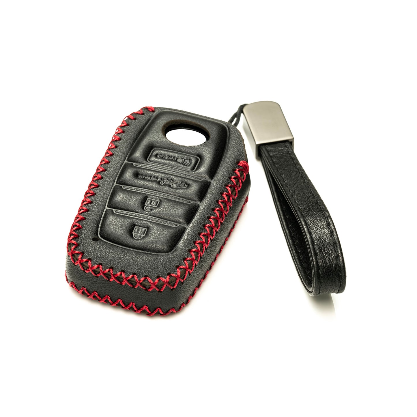 Vitodeco Leather Key Fob Case Compatible for Toyota Tacoma, Toyota Tundra 2022-2024, 4-Button