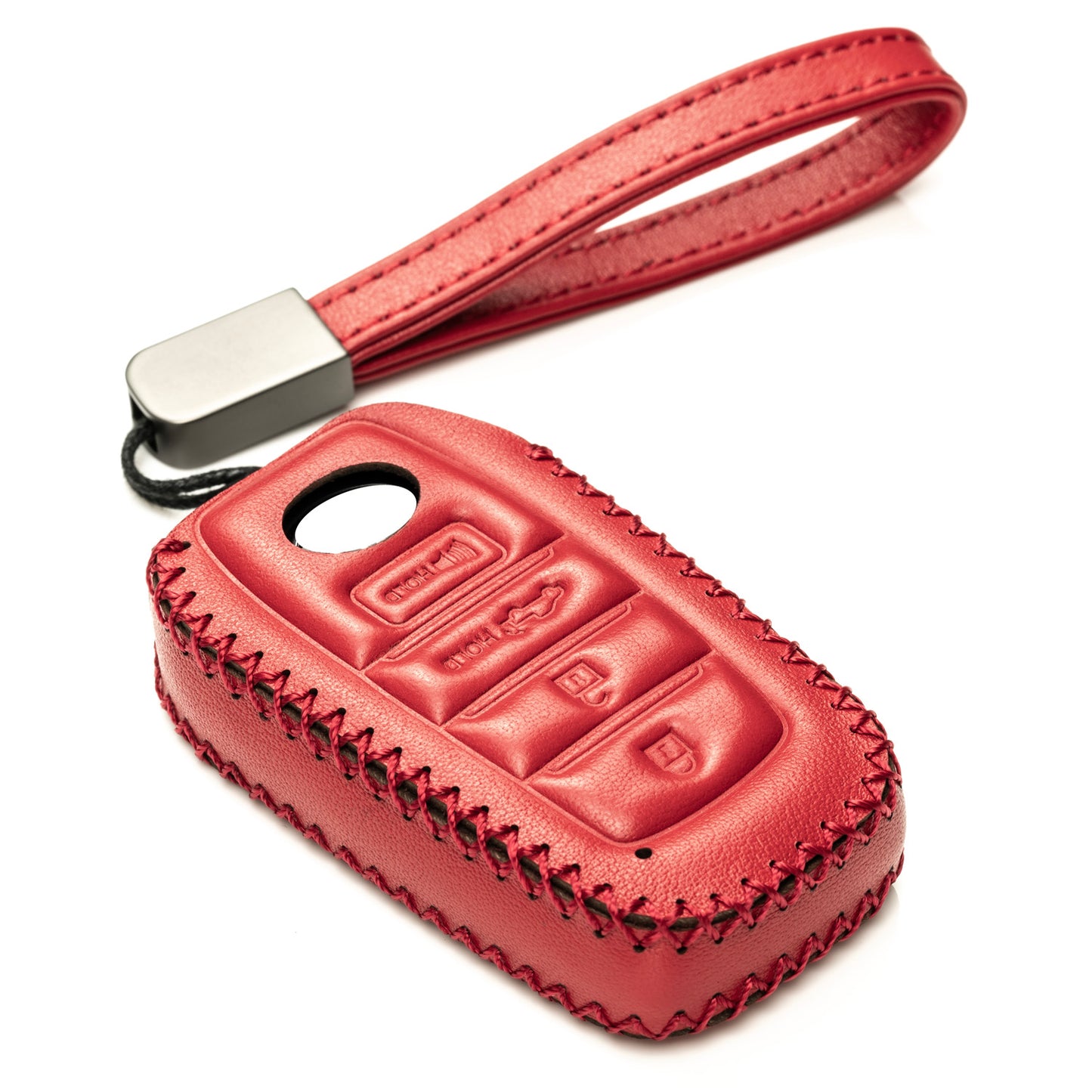 Vitodeco Leather Key Fob Case Compatible for Toyota Tacoma, Toyota Tundra 2022-2024, 4-Button