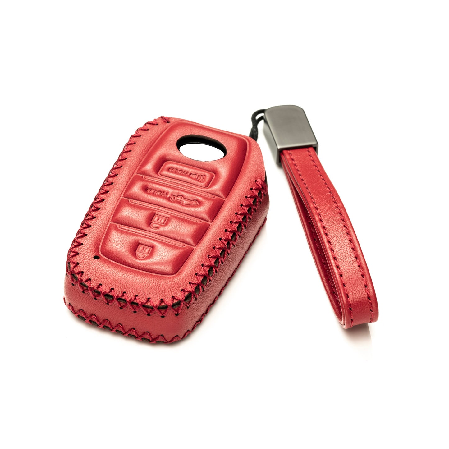 Vitodeco Leather Key Fob Case Compatible for Toyota Tacoma, Toyota Tundra 2022-2024, 4-Button