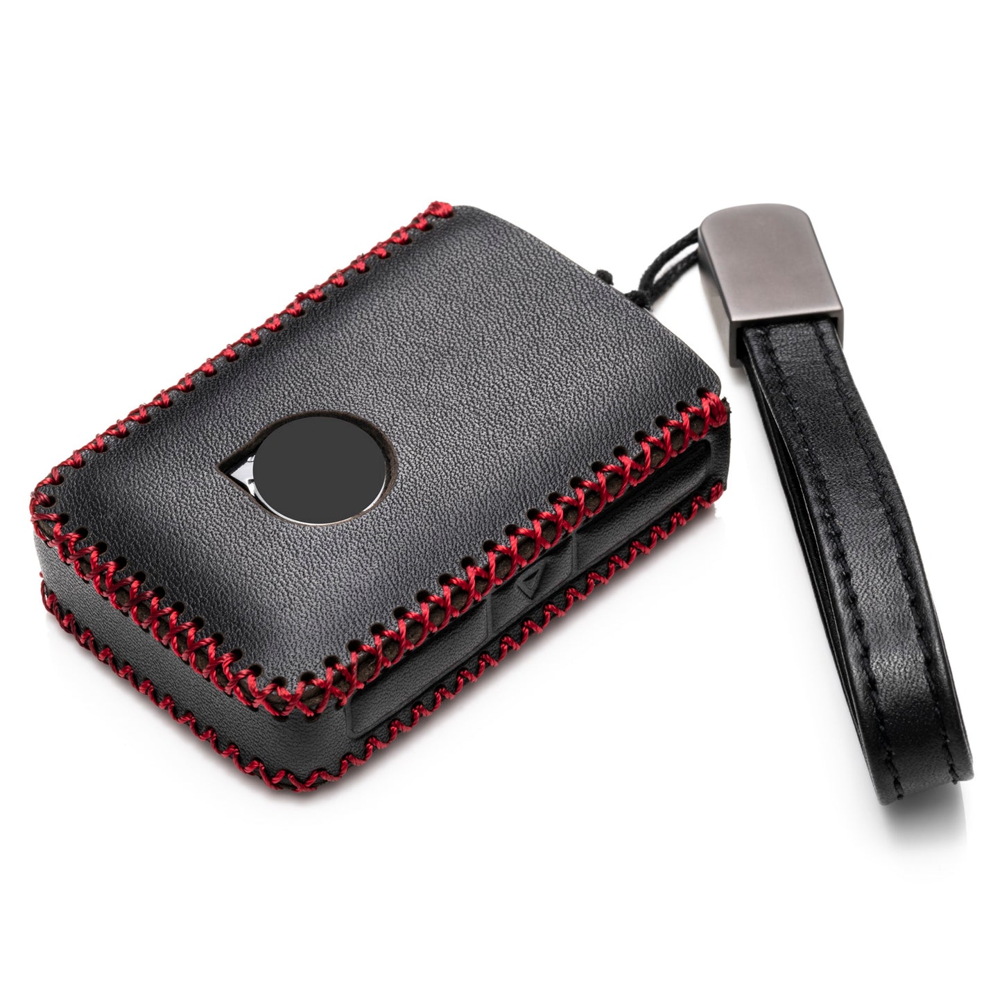 Vitodeco Leather Key Vitodeco Genuine Leather Smart Key Fob Case Compatible with Volvo XC40, XC60, XC90, S90, S60, V60, V90, EX30, EX40, EX90 2019-2026, 4-Button