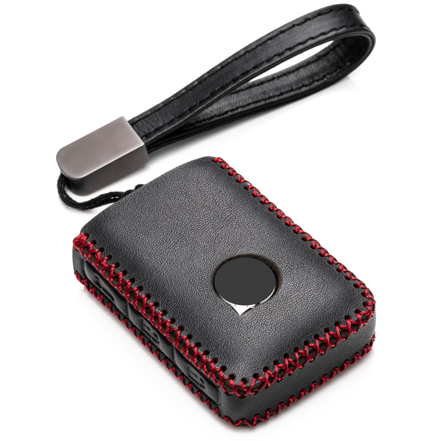 Vitodeco Leather Key Vitodeco Genuine Leather Smart Key Fob Case Compatible with Volvo XC40, XC60, XC90, S90, S60, V60, V90, EX30, EX40, EX90 2019-2026, 4-Button