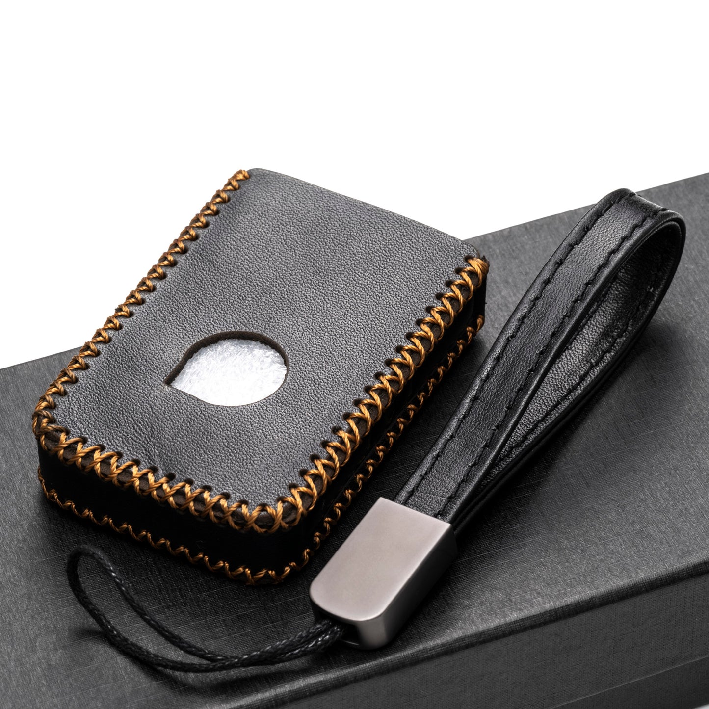 Vitodeco Leather Key Vitodeco Genuine Leather Smart Key Fob Case Compatible with Volvo XC40, XC60, XC90, S90, S60, V60, V90, EX30, EX40, EX90 2019-2026, 4-Button