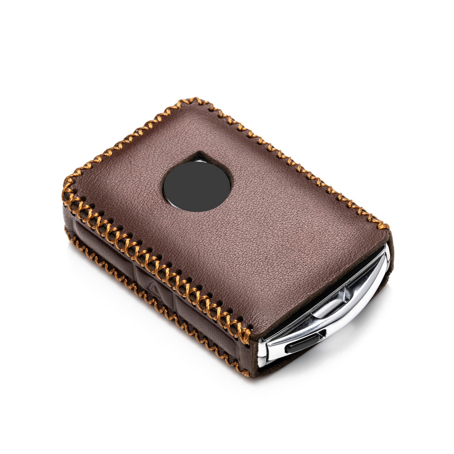 Vitodeco Leather Key Vitodeco Genuine Leather Smart Key Fob Case Compatible with Volvo XC40, XC60, XC90, S90, S60, V60, V90, EX30, EX40, EX90 2019-2026, 4-Button