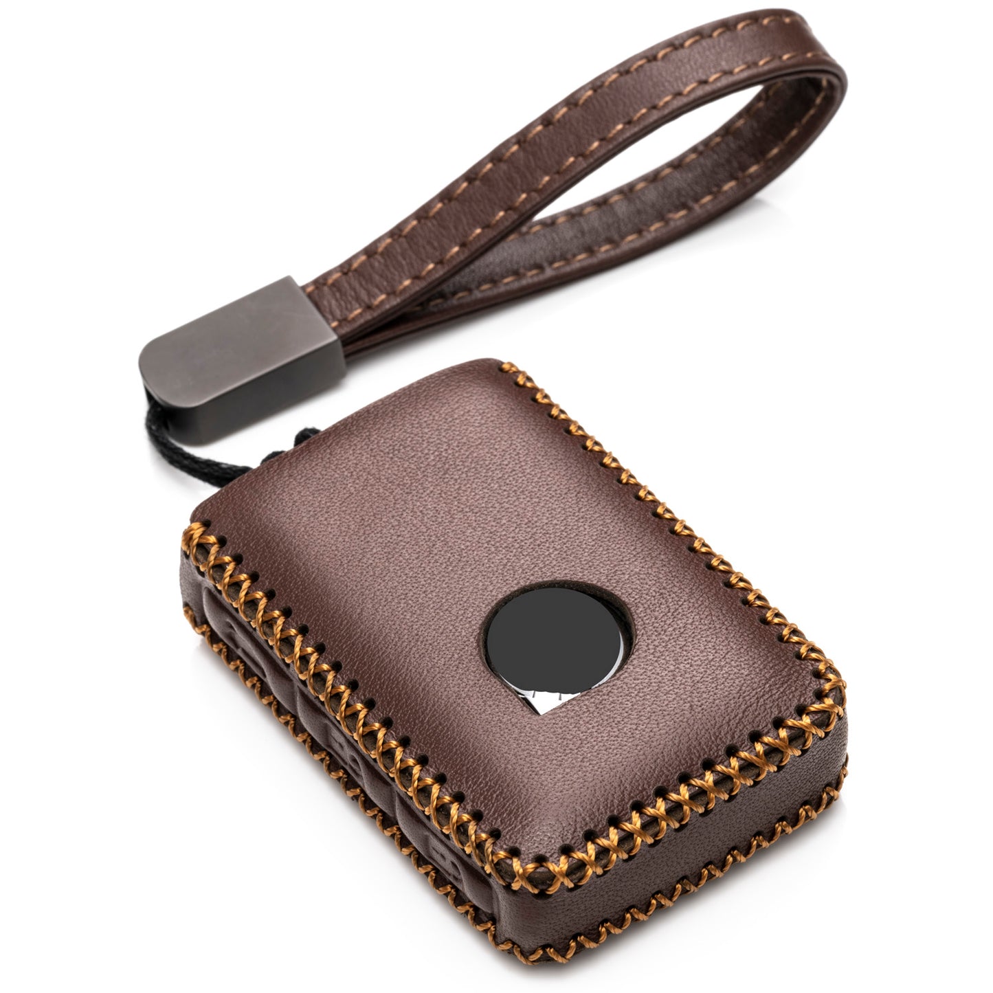 Vitodeco Leather Key Vitodeco Genuine Leather Smart Key Fob Case Compatible with Volvo XC40, XC60, XC90, S90, S60, V60, V90, EX30, EX40, EX90 2019-2026, 4-Button