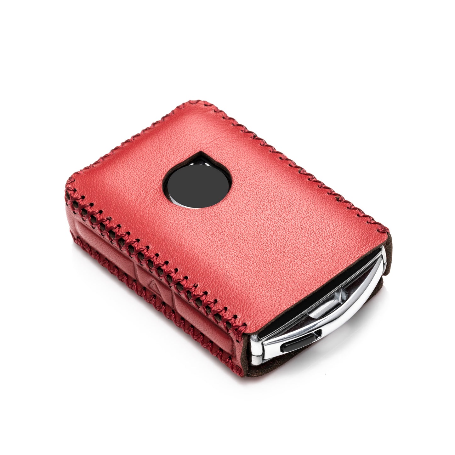 Vitodeco Leather Key Vitodeco Genuine Leather Smart Key Fob Case Compatible with Volvo XC40, XC60, XC90, S90, S60, V60, V90, EX30, EX40, EX90 2019-2026, 4-Button