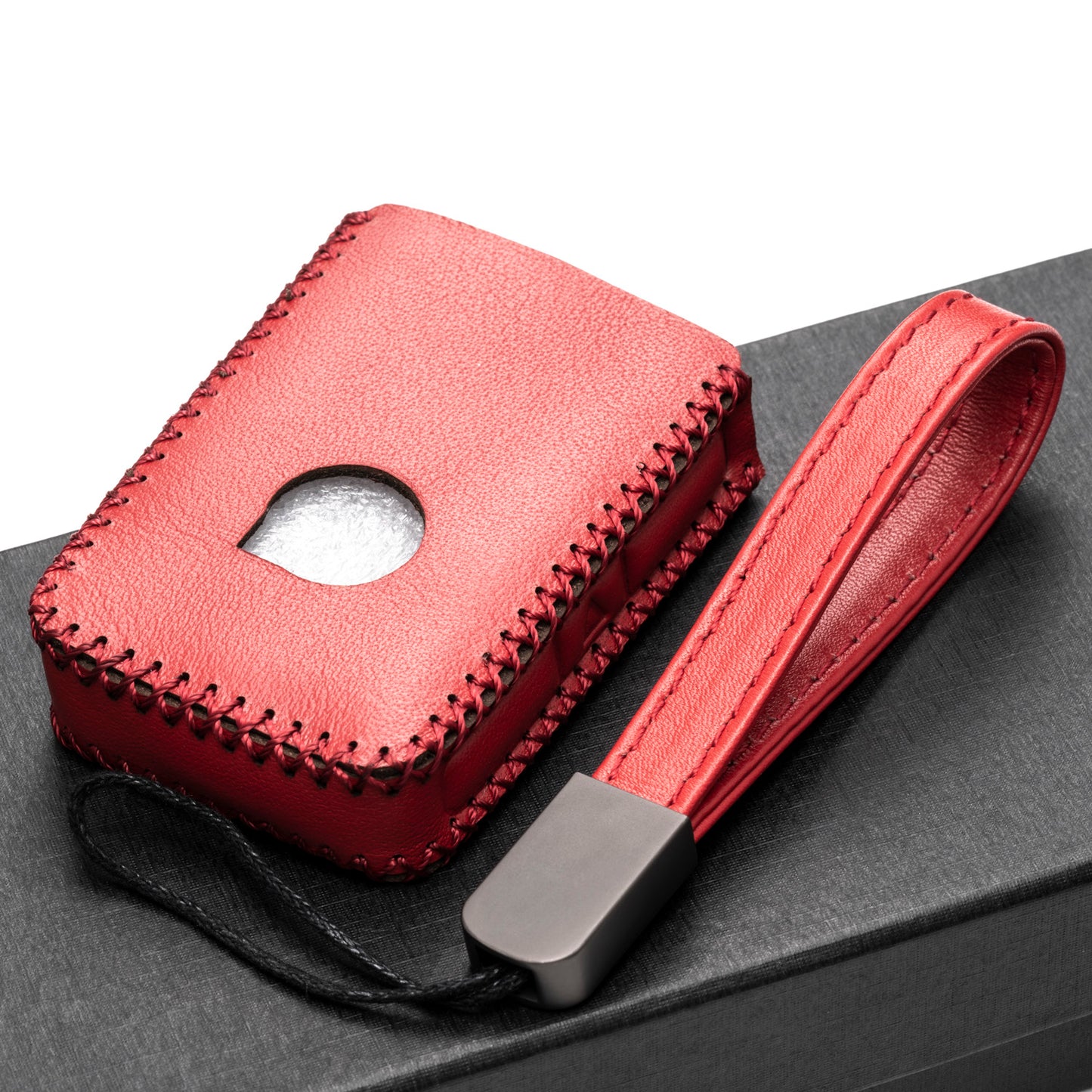 Vitodeco Leather Key Vitodeco Genuine Leather Smart Key Fob Case Compatible with Volvo XC40, XC60, XC90, S90, S60, V60, V90, EX30, EX40, EX90 2019-2026, 4-Button