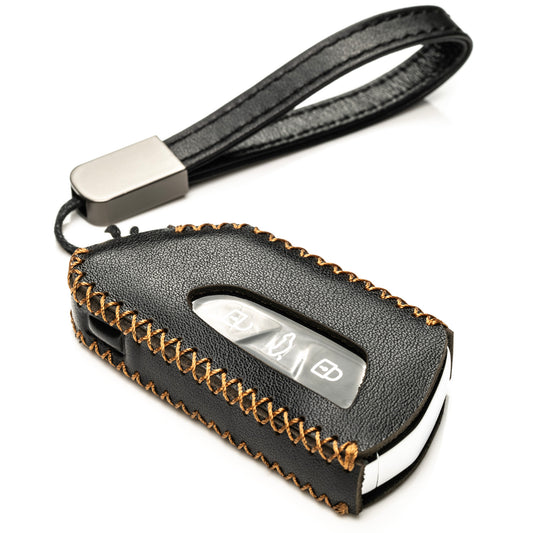 Vitodeco Genuine Leather Smart Key Fob Case Compatible with 2022-2025 Volkswagen MK8 Golf GTI, ID4, 2025 Atlas, 3-Button