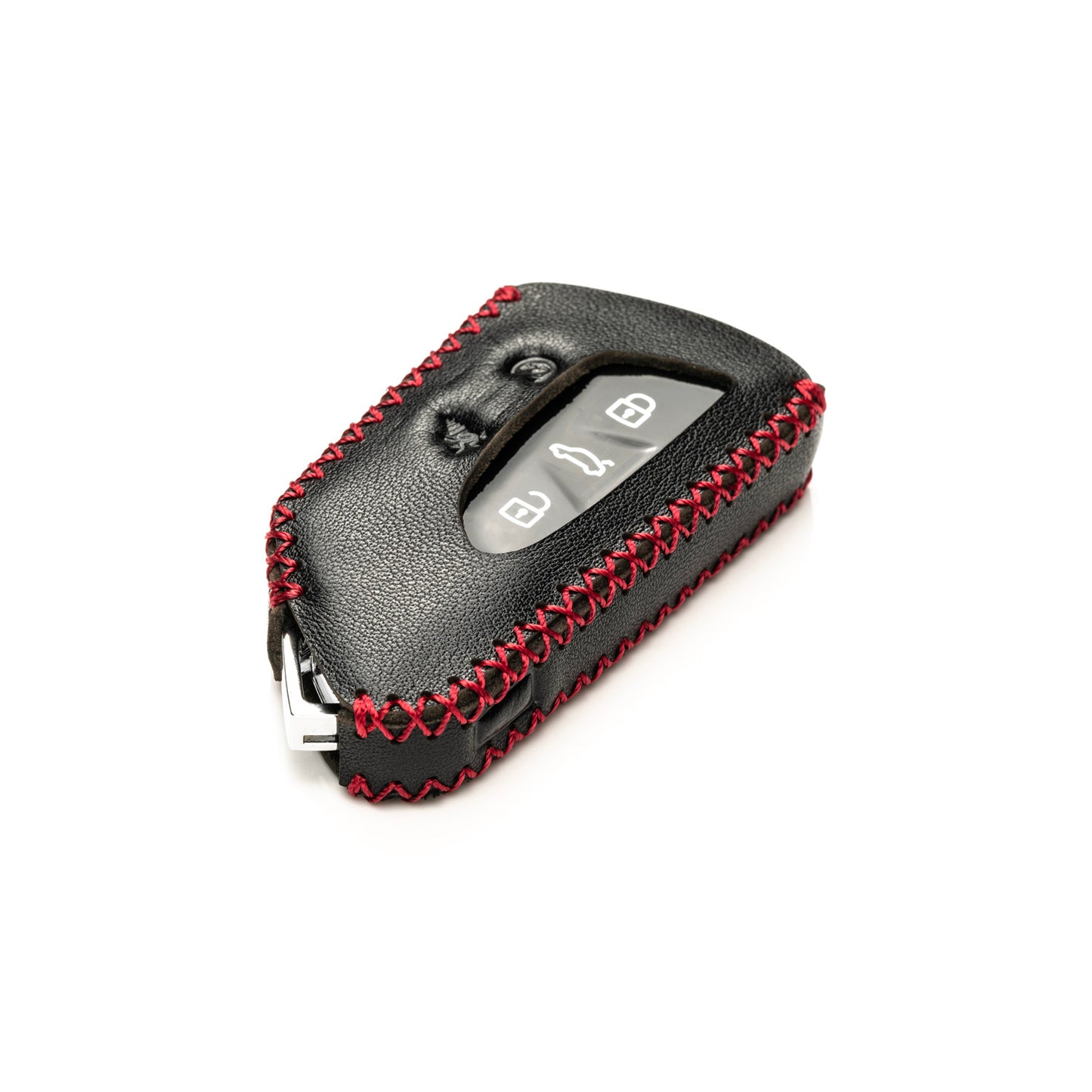 Vitodeco Genuine Leather Smart Key Fob Case Compatible with 2022-2025 Volkswagen MK8 Golf GTI, ID4, 2025 Atlas, 5-Button