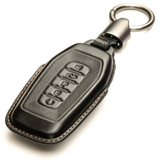 Vitodeco Superior 3D Luxury Leather Key Fob Cover Case Protector Compatible with Infiniti QX80, 5-Button