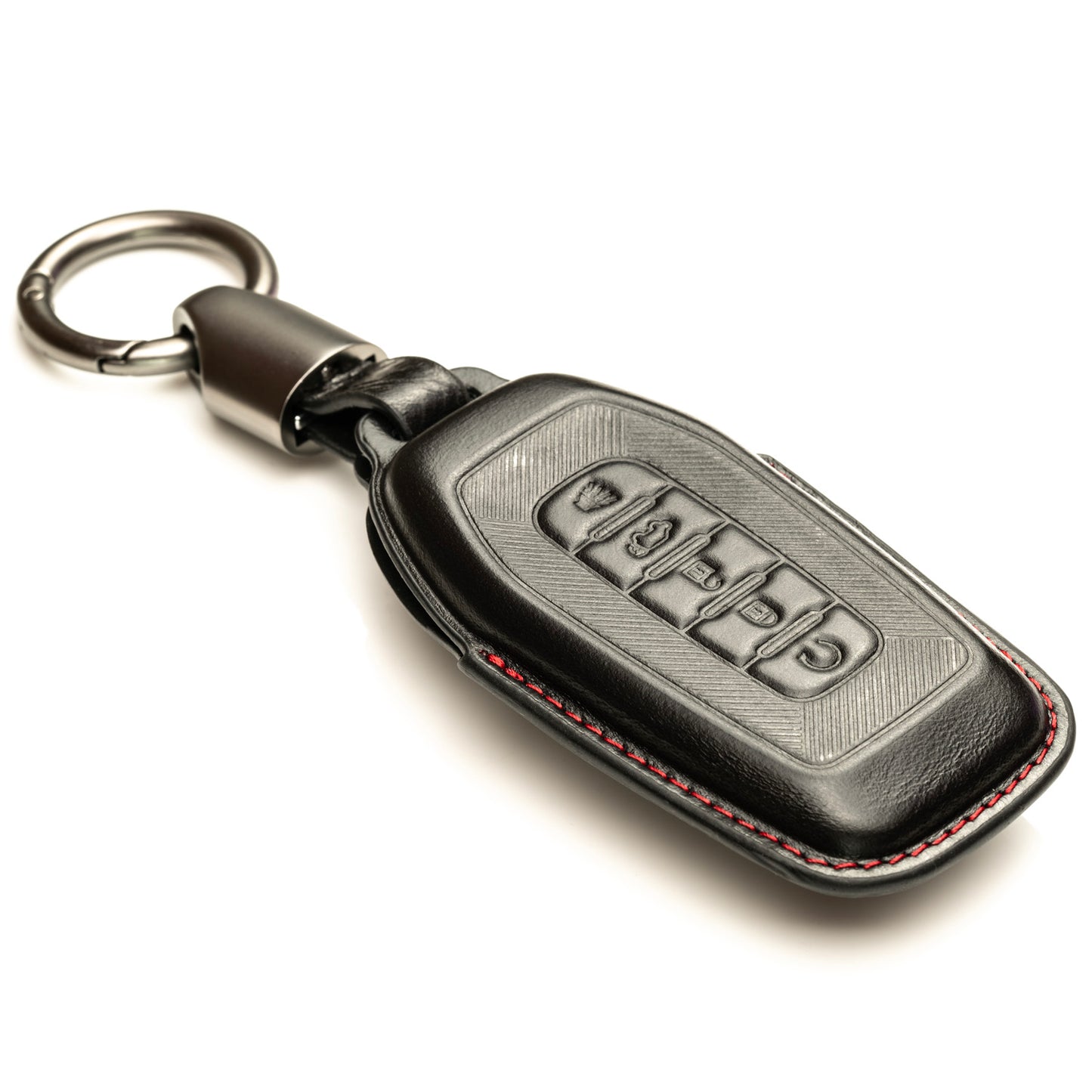 Vitodeco Superior 3D Luxury Leather Key Fob Cover Case Protector Compatible with Infiniti QX80, 5-Button