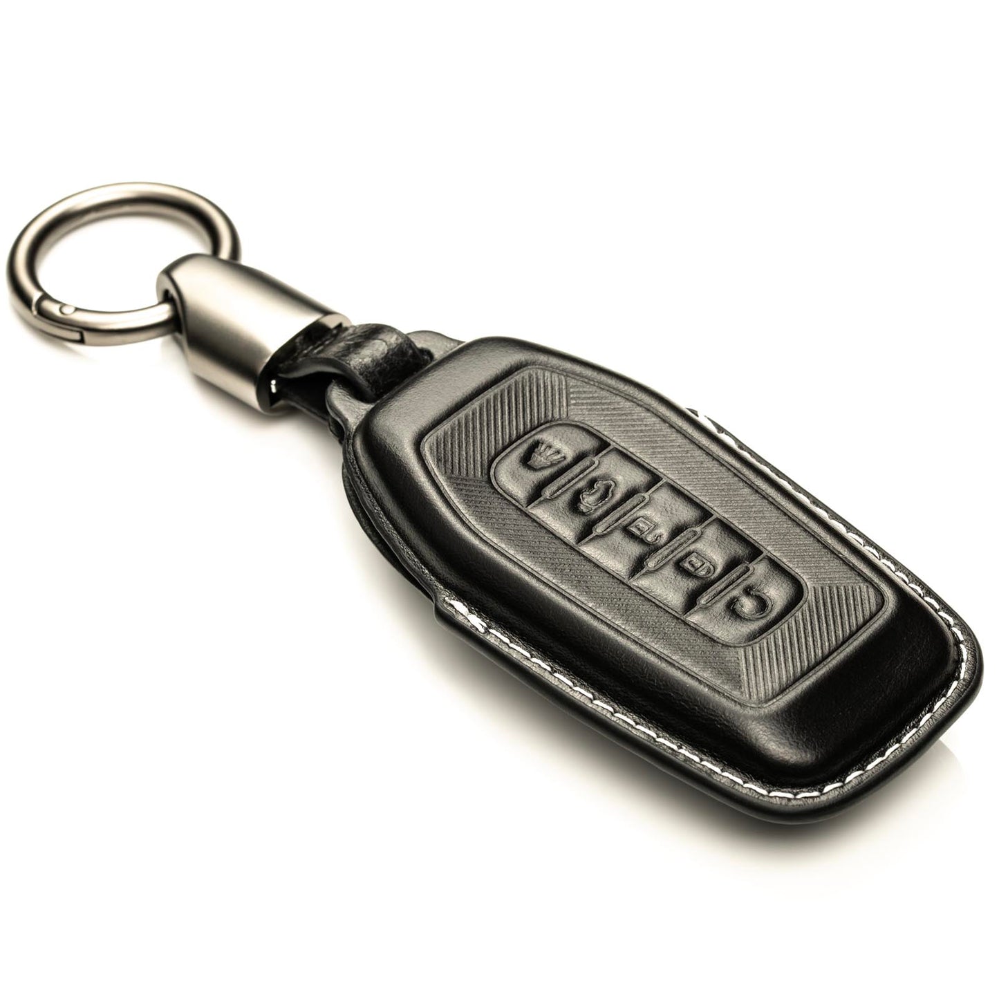 Vitodeco Superior 3D Luxury Leather Key Fob Cover Case Protector Compatible with Infiniti QX80, QX60 (2025-2026 Models)