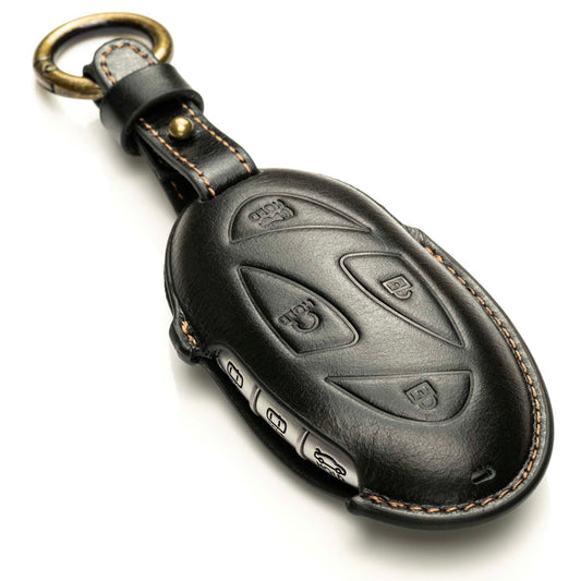 Vitodeco Superior 3D Premium Leather Remote Key Fob Case Cover Protector Compatible with Hyundai Santa Fe, Hyundai IONIQ 6