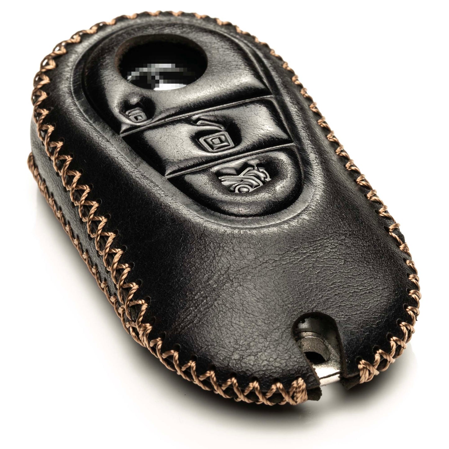 Vitodeco Superior Leather Key fob case compatible for 2023-2025 Mercedes-Benz S-Class, Mercedes-Benz C-Class, Mercedes-Benz GLC, EQS, 3-Button