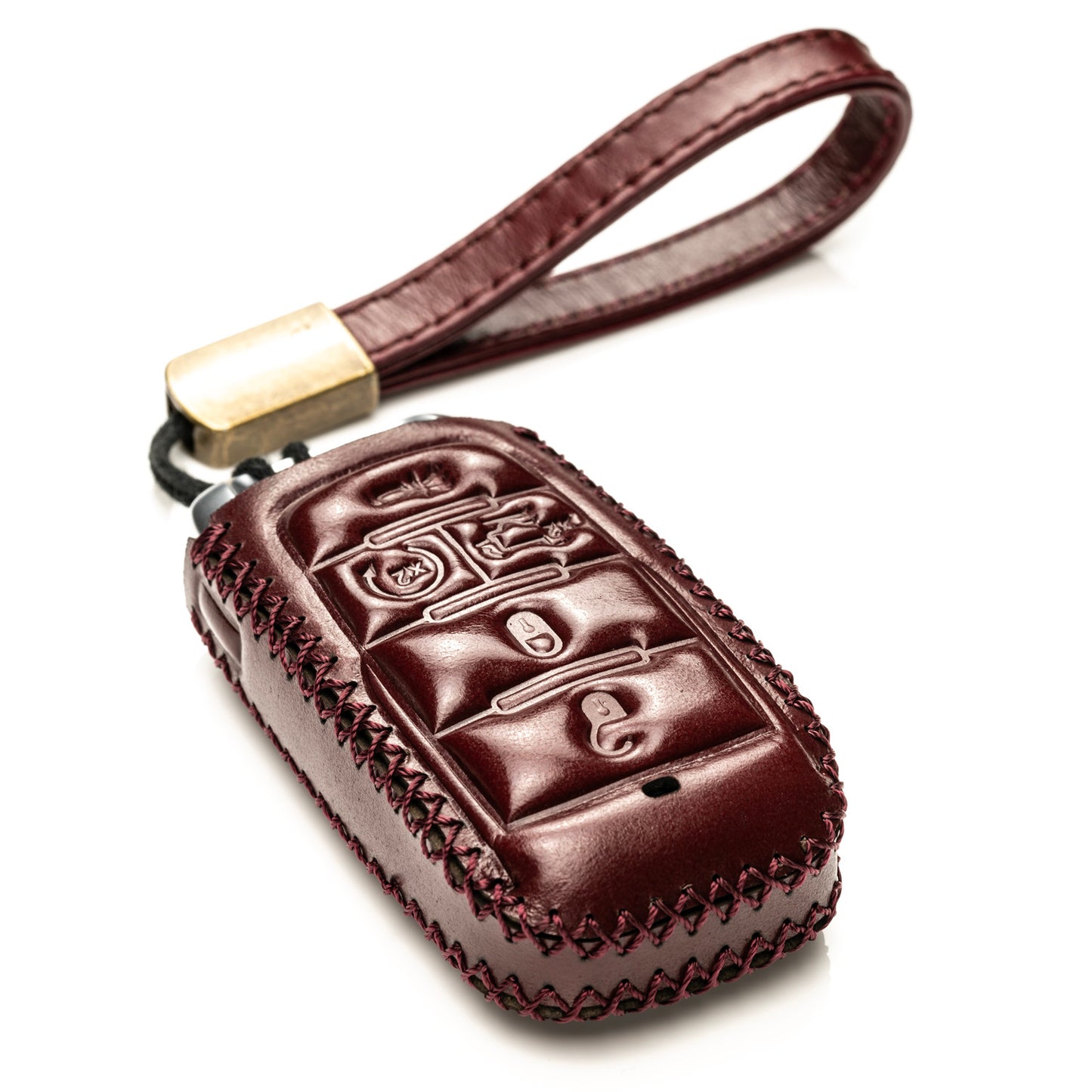 Vitodeco Superior Leather Key Fob Case Compatible for RAM 1500, RAM 2500, RAM 3500 2019-2025, 5-Button