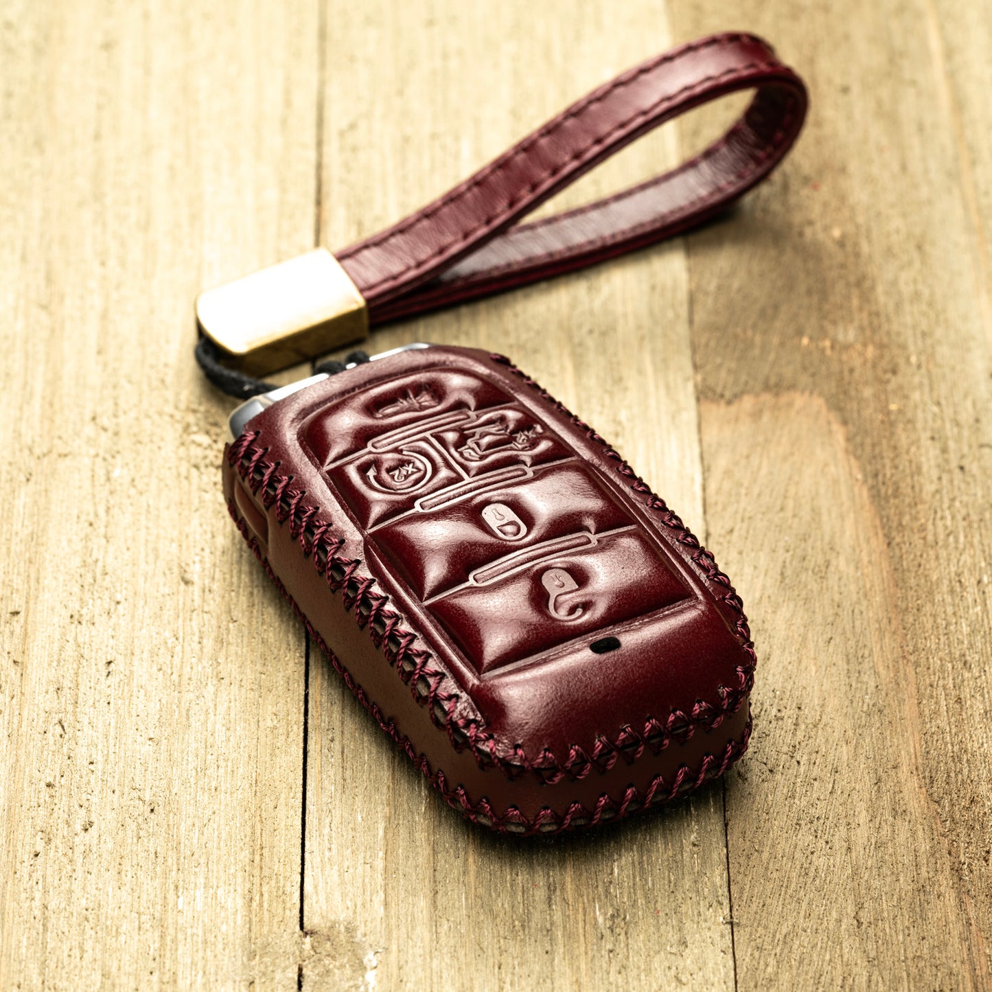 Vitodeco Superior Leather Key Fob Case Compatible for RAM 1500, RAM 2500, RAM 3500 2019-2025, 5-Button