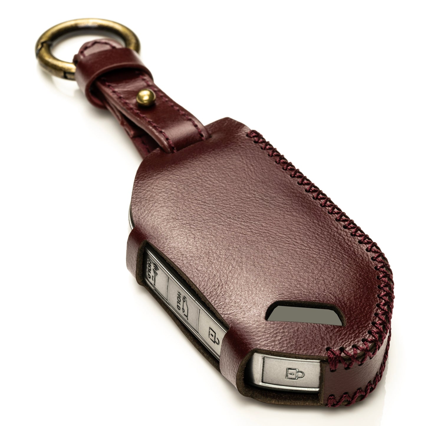 Vitodeco Superior 5-Button Leather Smart Key fob case compatible with Kia Telluride 2022-2024