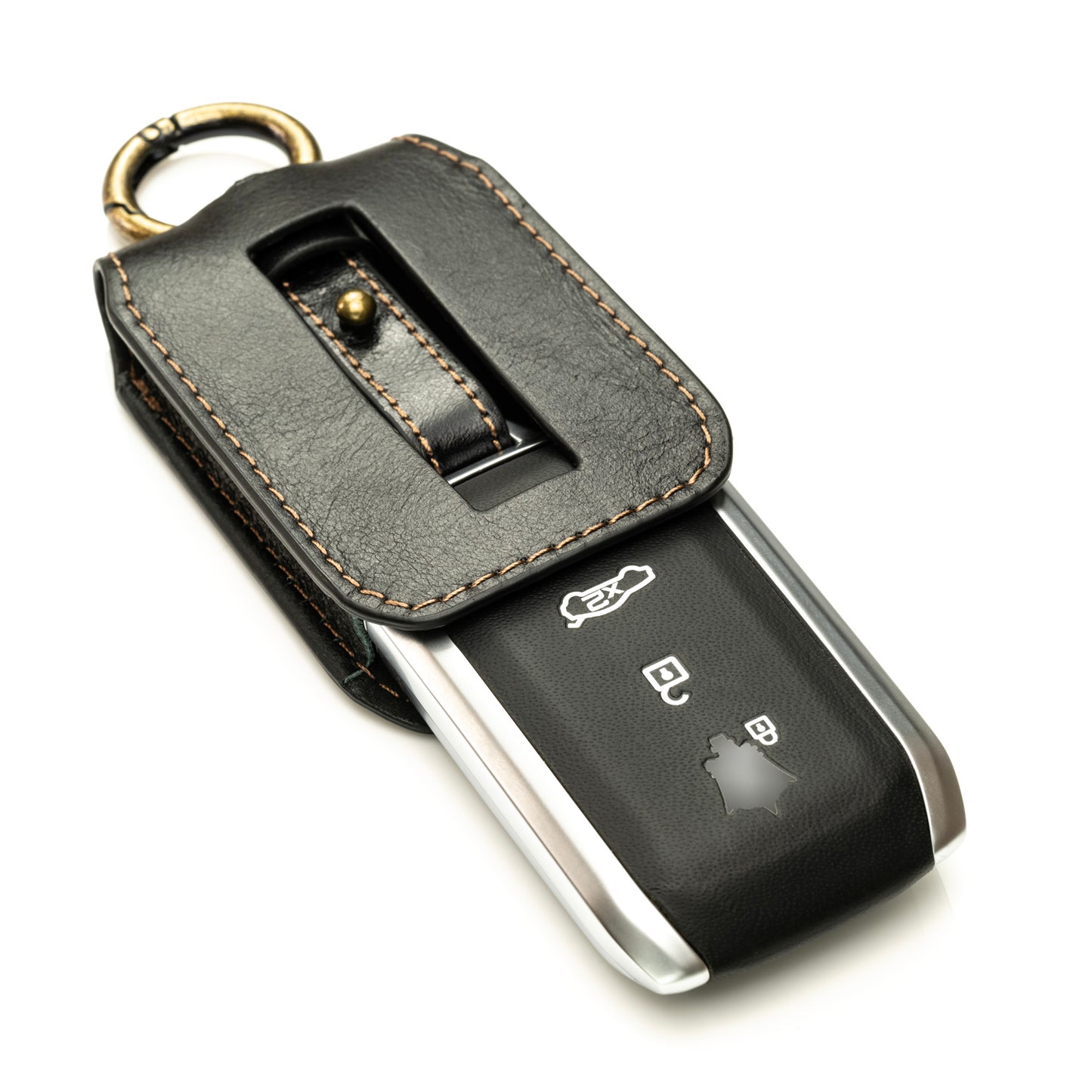 Vitodeco Luxury Premium Genuine Leather Smart Key Fob Case Compatible with Maserati Grecale, Maserati Ghibli 2023-2025