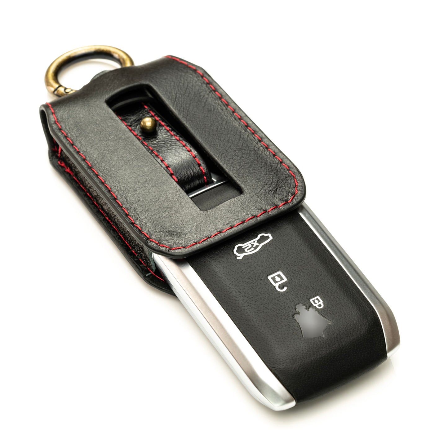 Vitodeco Luxury Premium Genuine Leather Smart Key Fob Case Compatible with Maserati Grecale, Maserati Ghibli 2023-2025