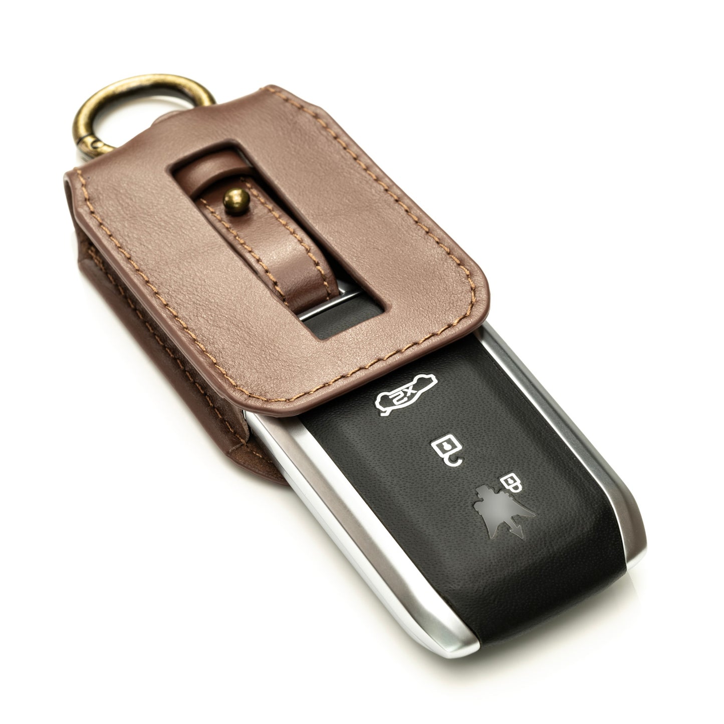 Vitodeco Luxury Premium Genuine Leather Smart Key Fob Case Compatible with Maserati Grecale, Maserati Ghibli 2023-2025