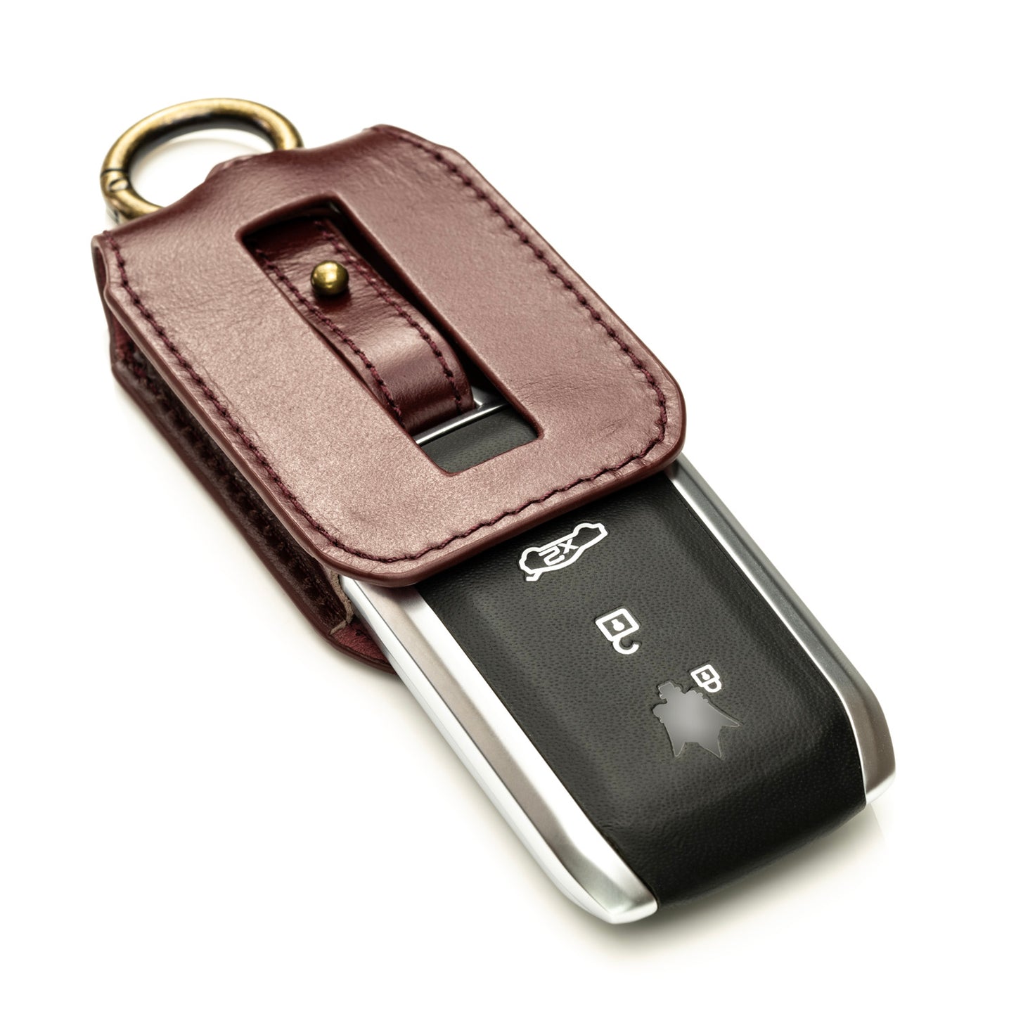 Vitodeco Luxury Premium Genuine Leather Smart Key Fob Case Compatible with Maserati Grecale, Maserati Ghibli 2023-2025