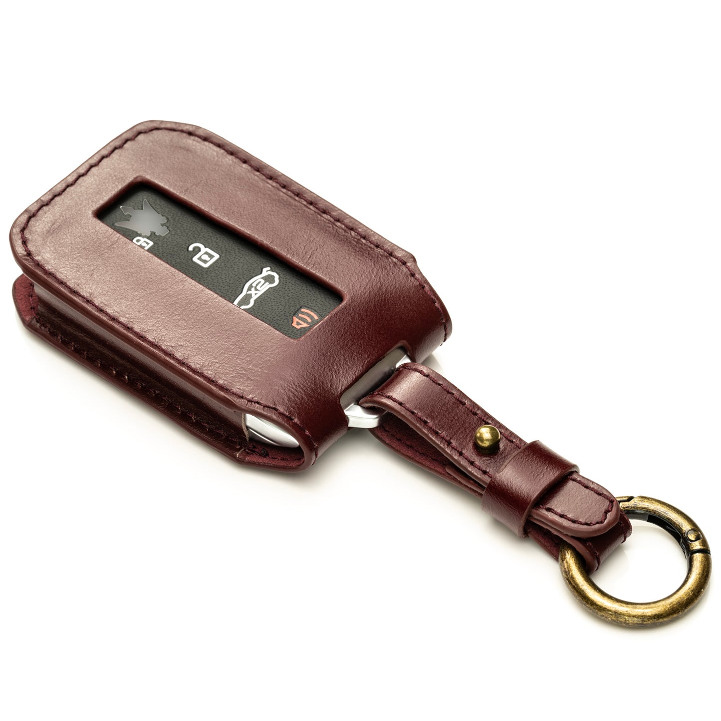 Vitodeco Luxury Premium Genuine Leather Smart Key Fob Case Compatible with Maserati Grecale, Maserati Ghibli 2023-2025