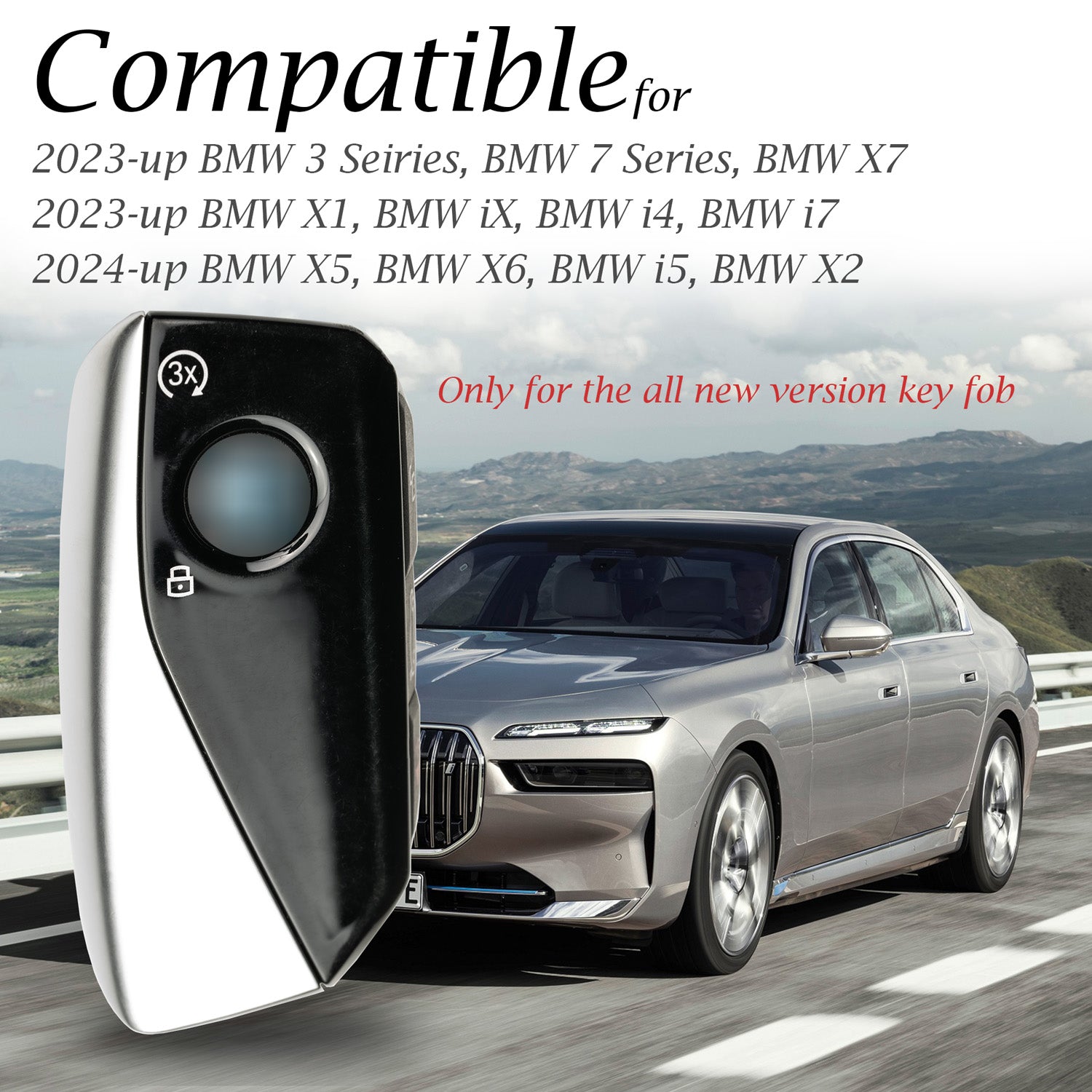 ontto Smart Display Remote Key Fob Cover Cover Shell Holder con portachiavi portachiavi morbido TPU Key Skin Keyless Fit per BMW Serie 5 Serie 7 Argento ontto Smart Display Remote Key Fob Cover Cover Shell Holder con portachiavi portachiavi morbido TPU Key Skin Keyless Fit per BMW Serie 5 Serie 7 Argento